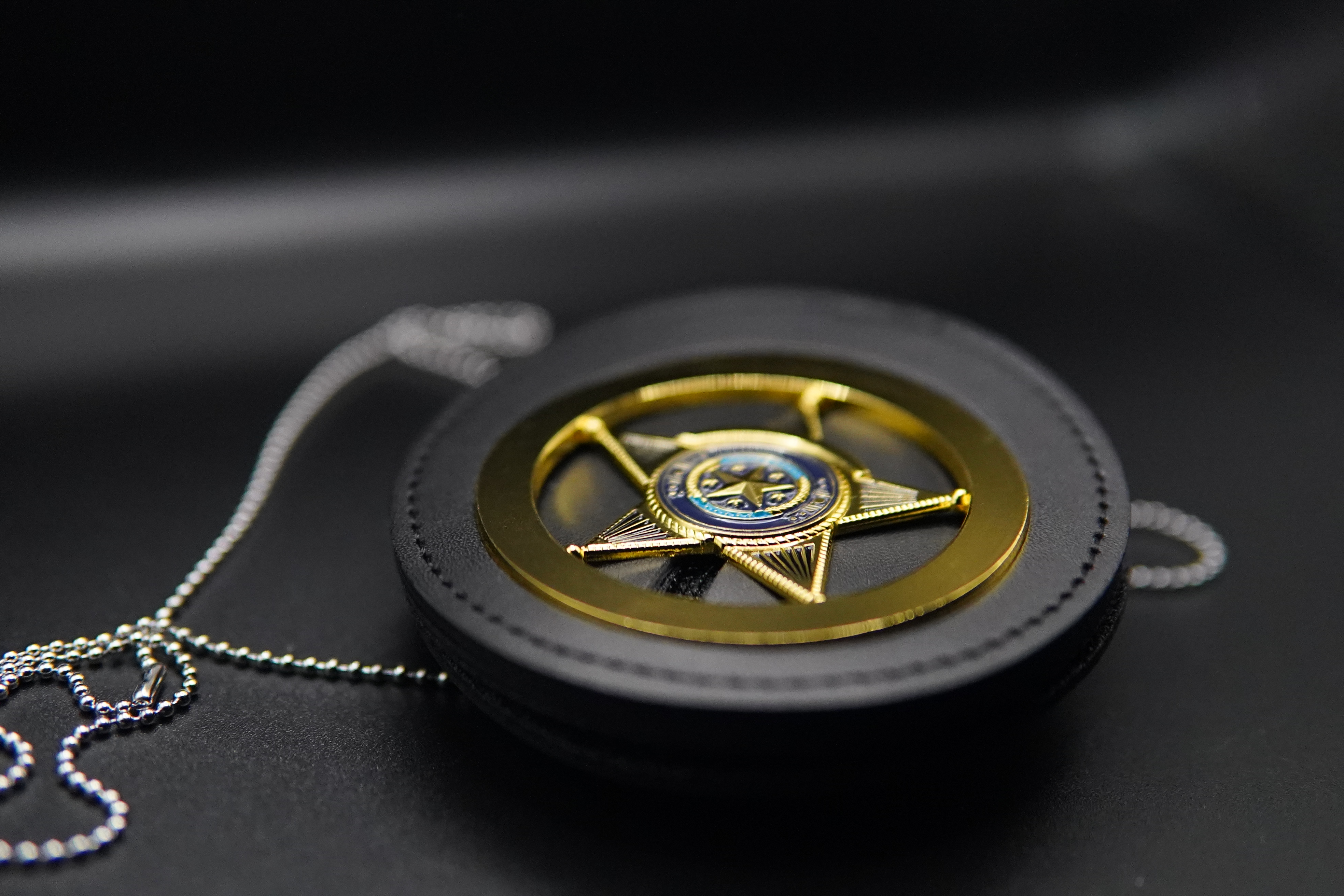 Custom Police Badge 5 angled view